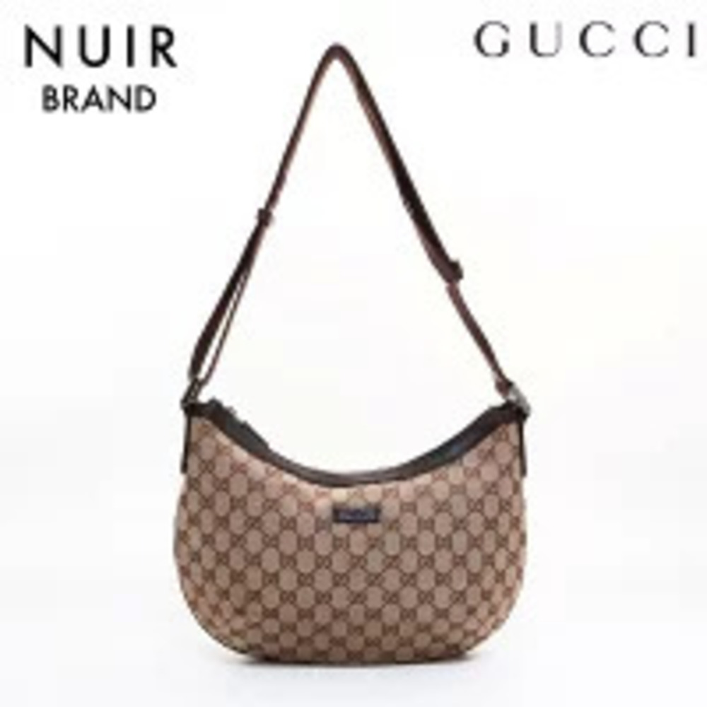 Gucci GG Canvas Shoulder Bag Brown
